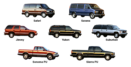 1996 GMC Models