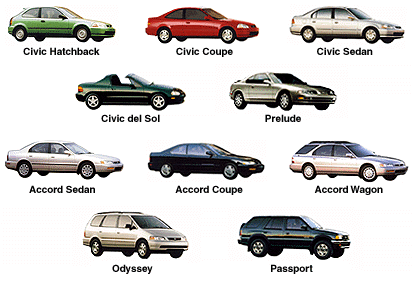 1996 Honda Models